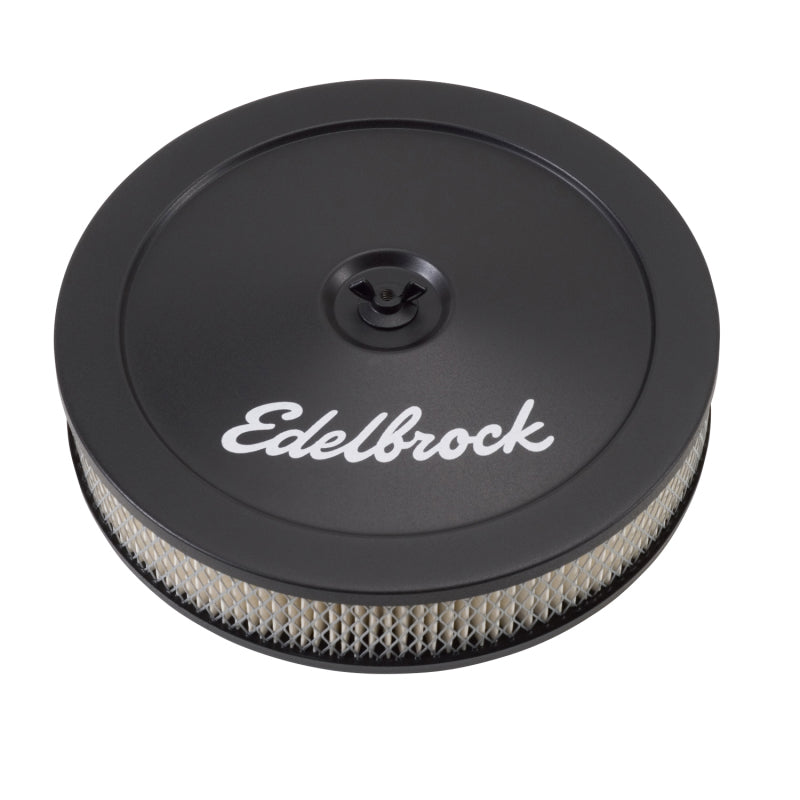 Edelbrock Air Cleaner Pro-Flo Series Round Steel Top Paper Element 10In Dia X 3 5In Black