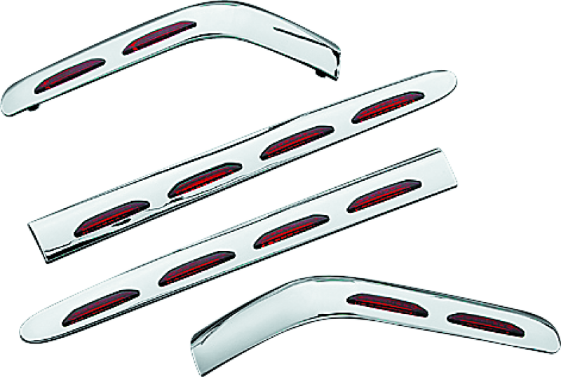 Kuryakyn L.E.D. Saddlebag Molding Set 4 Piece 01-10 GL1800 Chrome