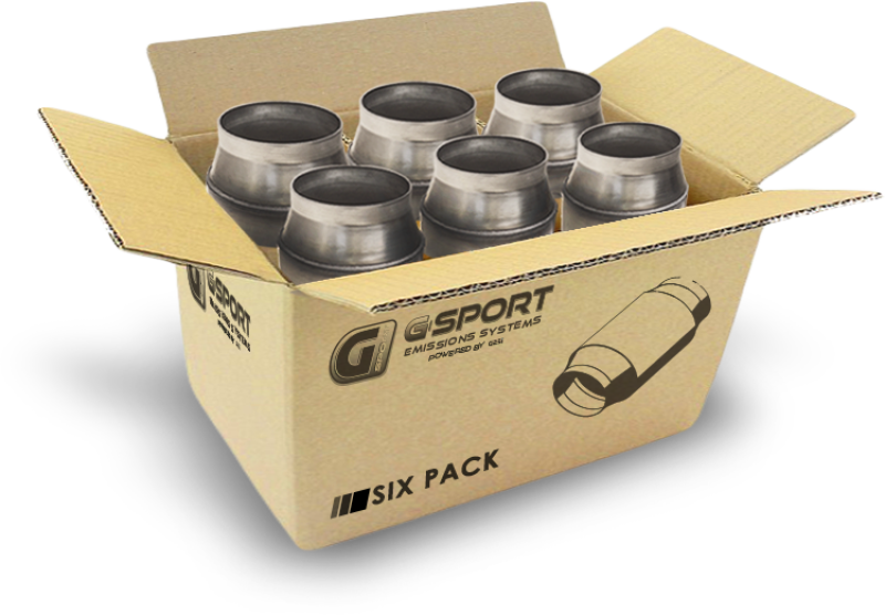 GESI G-Sport 6PK 400 CPSI EPA Compliant 2.5in Inlet/Outlet GEN2 High Output Catalytic Conv Assembly