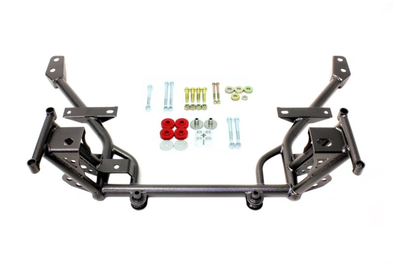 BMR 05-14 S197 Mustang K-Member w/ STD. Motor Mounts and STD. Rack Mounts - Black Hammertone