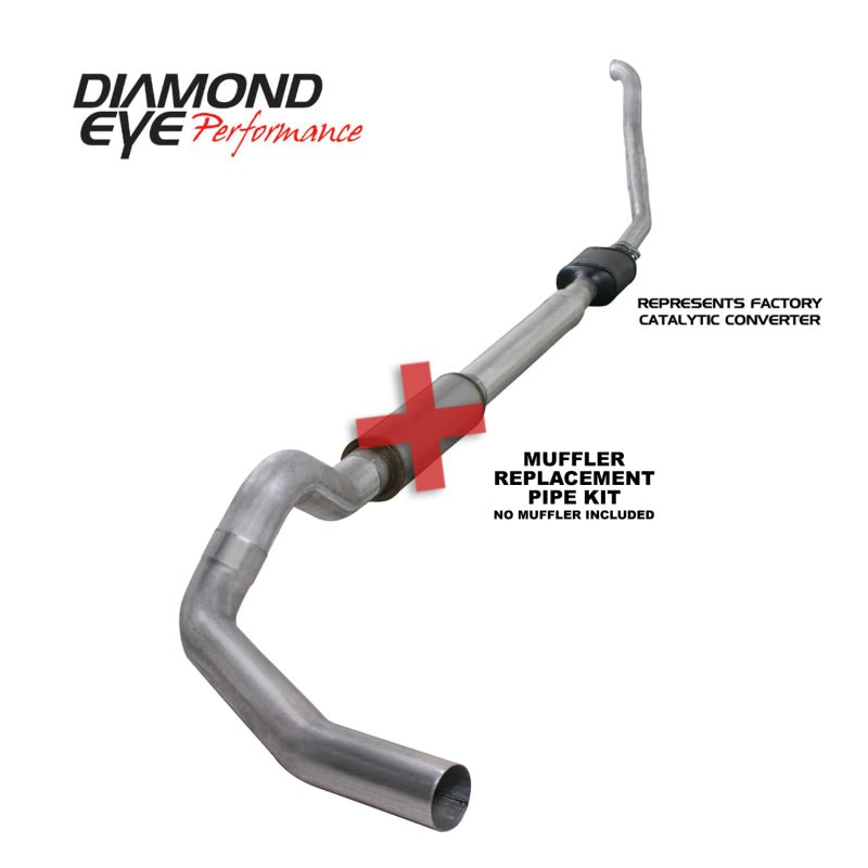 Diamond Eye KIT 5in TB MFLR RPLCMENT PIPE SGL ALUM 94 - 97 5 7 3L F250/F350 PWRSTROKE NFS W CARB STDS - CPC Performance