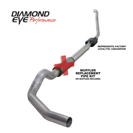 Diamond Eye KIT 5in TB MFLR RPLCMENT PIPE SGL ALUM 94 - 97 5 7 3L F250/F350 PWRSTROKE NFS W CARB STDS - CPC Performance