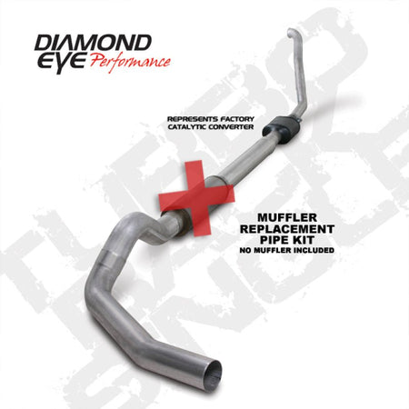 Diamond Eye KIT 5in TB MFLR RPLCMENT PIPE SGL ALUM 94 - 97 5 7 3L F250/F350 PWRSTROKE NFS W CARB STDS - CPC Performance