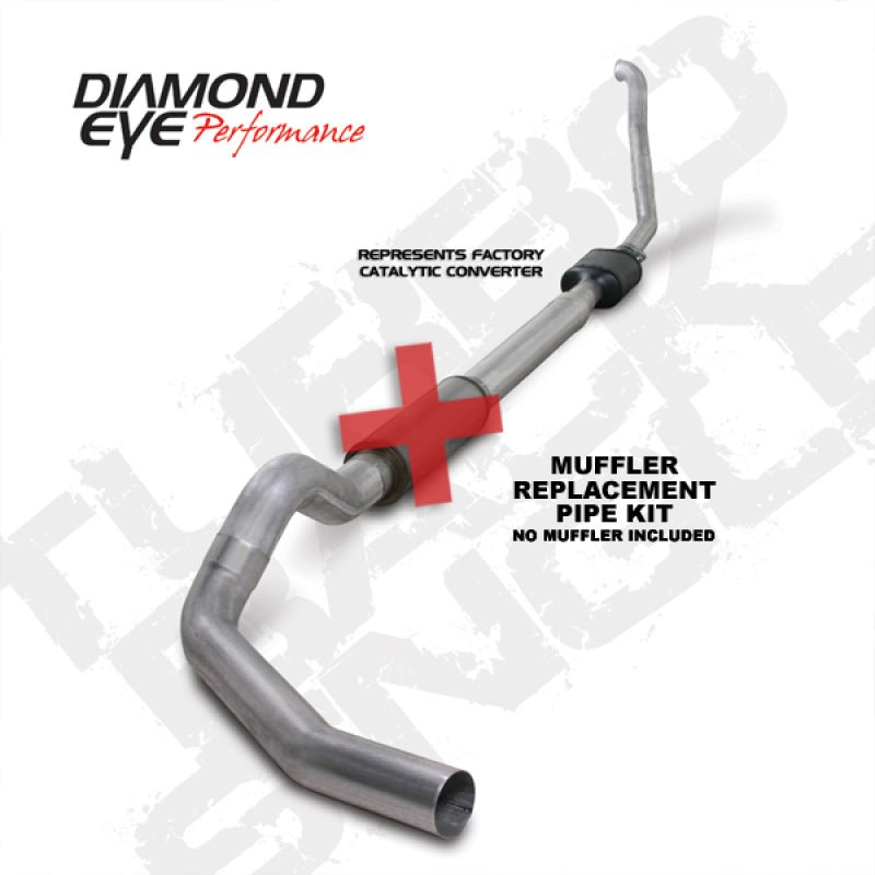 Diamond Eye KIT 5in TB MFLR RPLCMENT PIPE SGL ALUM 94 - 97 5 7 3L F250/F350 PWRSTROKE NFS W CARB STDS - CPC Performance