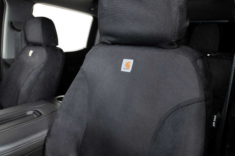 Covercraft 19-24 Chevrolet Silverado Carhartt Super Dux SeatSaver Second Row Seat Covers - Blk