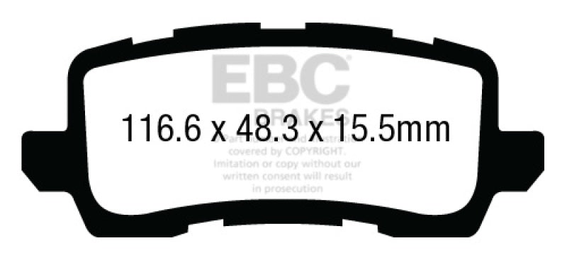 EBC 13+ Acura RLX 3.5 Greenstuff Rear Brake Pads - CPC Performance
