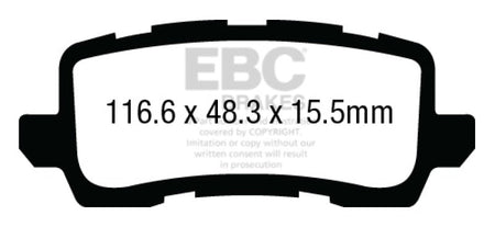 EBC 13+ Acura RLX 3.5 Greenstuff Rear Brake Pads - CPC Performance