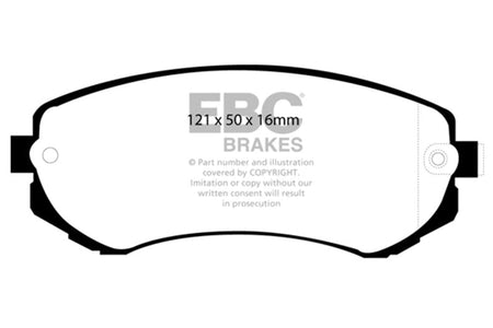 EBC 89 - 94 Nissan Skyline (R32) 1.8 Redstuff Front Brake Pads - CPC Performance