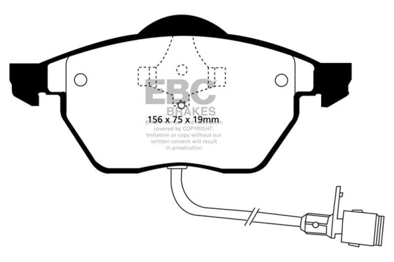 EBC 91 - 94 Audi 100 Quattro 2.8 (ATE) Redstuff Front Brake Pads - CPC Performance
