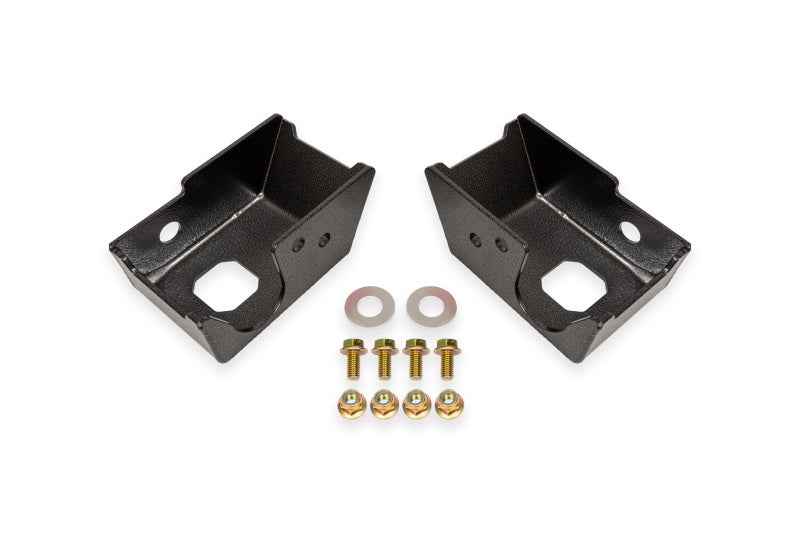BMR 2021+ Ford Bronco (Exc. Bronco Sport) Rear Shock Mount Skid Plates - Black Hammertone