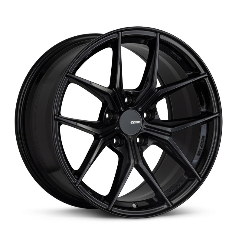 Enkei TSR-X 18x8 45mm Offset 5x112 BP 72.6mm Bore Gloss Black Wheel