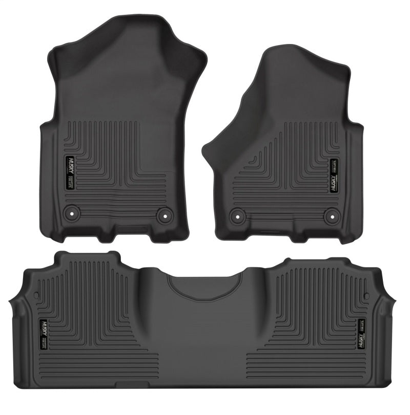 Husky Liners 19-21 RAM 2500/3500 Mega Cab Weatherbeater Front and 2nd Seat Floor Liners - Black