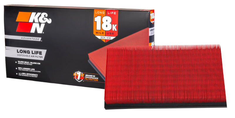 K&N 94-02 Dodge Ram 1500/2500/3500 V8-5.9L F/I Advantage Air Filter
