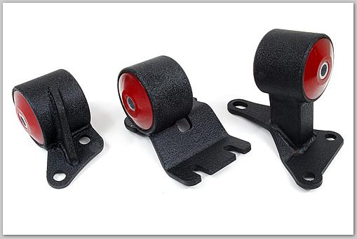Innovative 90-93 Integra B-Series Black Steel Mounts 75A Bushings