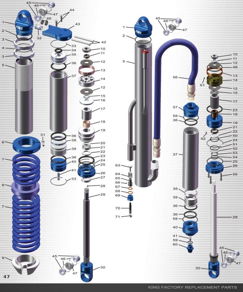 King Shocks 2.5 Pr Buna Seal Kit For .750 Shaft - CPC Performance