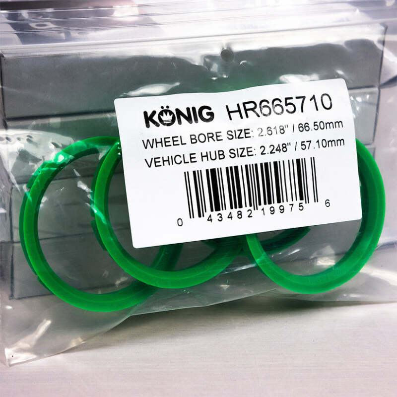 Konig Hub Ring Set (4pcs) - 66.5mm O.D. / 57.1mm I.D. - CPC Performance