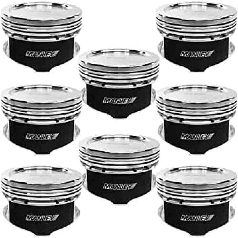 Manley 2018+ Ford Coyote 5.0L 6.75cc Dish 3.700in Bore 12:1 CR 22mm Pin Platinum Ext Duty Pistons - CPC Performance