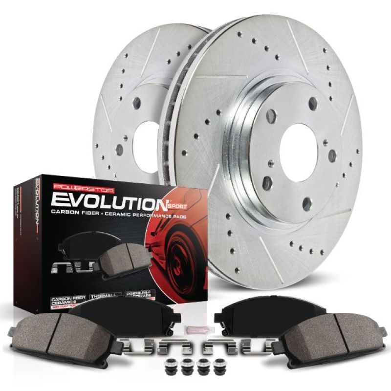 Power Stop 17 - 19 Honda Civic Front Z23 Evolution Sport Brake Kit - CPC Performance