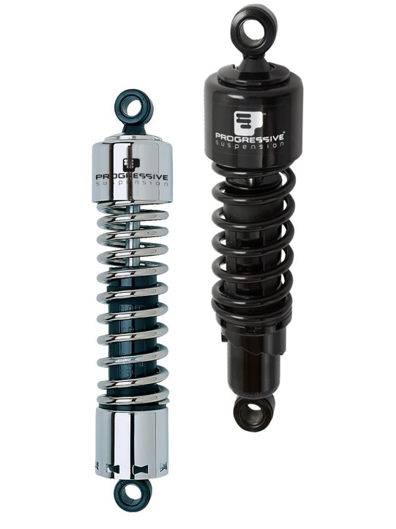 Progressive Harley 412 Series Shocks 14.0in - Black - CPC Performance
